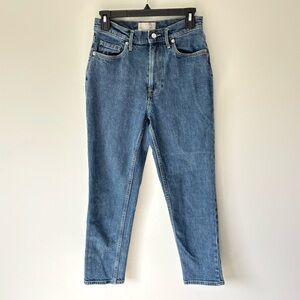 Everlane The Original Cheeky Jean Organic Cotton High Waist Cropped Medium Wash
